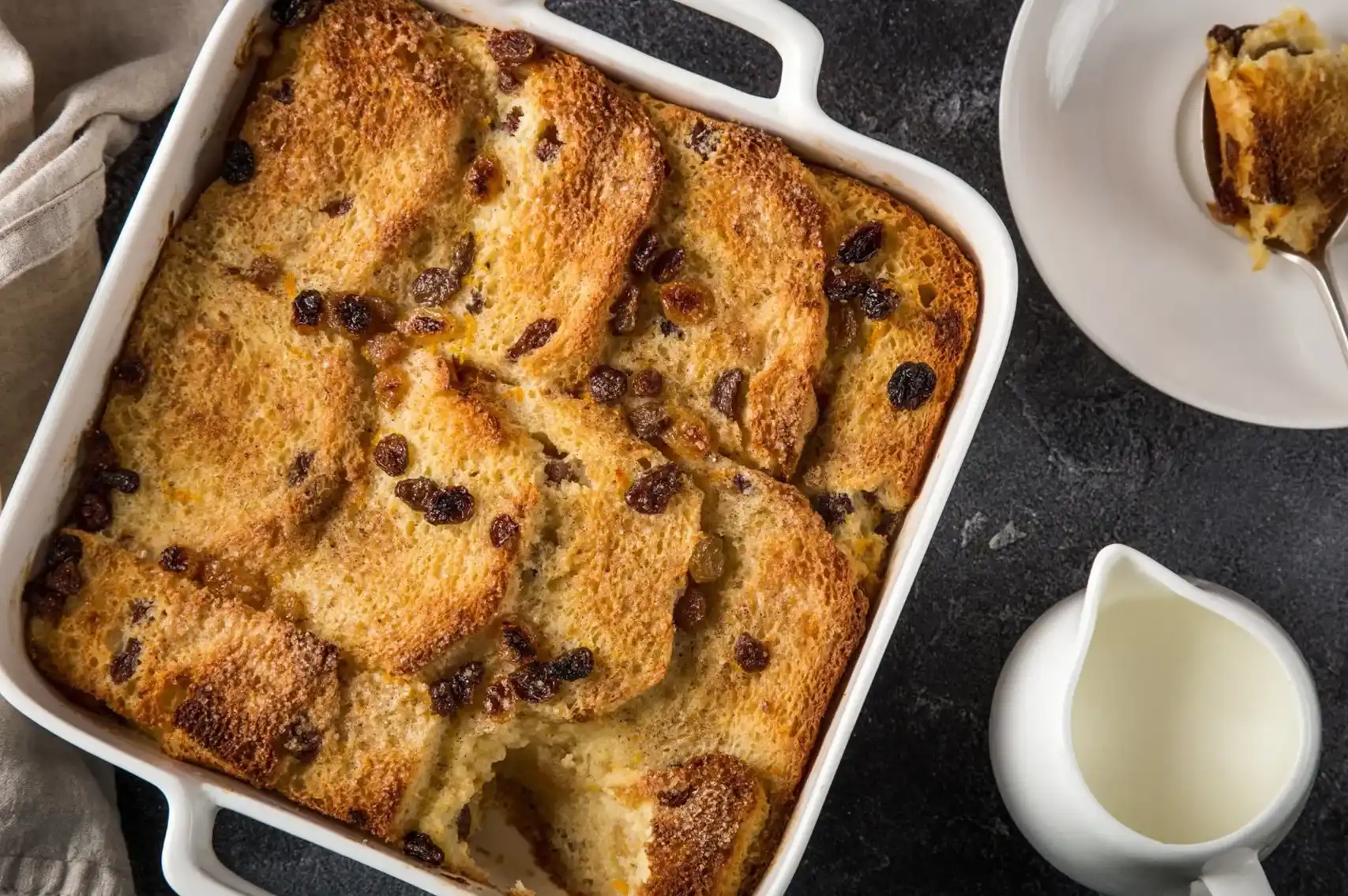 bread and butter pudding without eggs