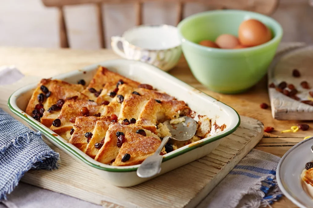 bread and butter pudding without eggs
