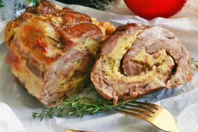 رولت گوشت با پنیر پیتزا