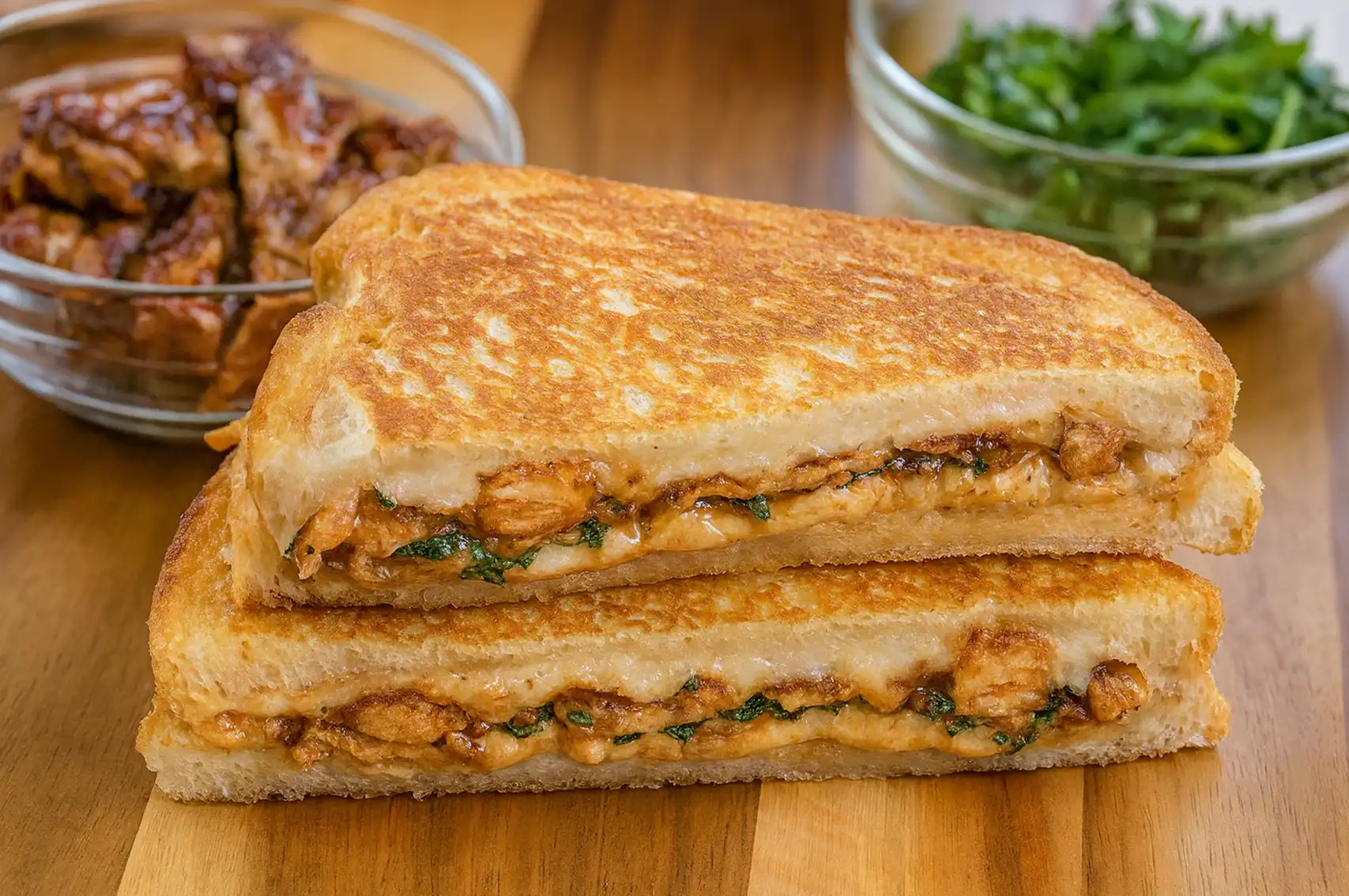 ساندویچ مرغ با پنیر پیتزا